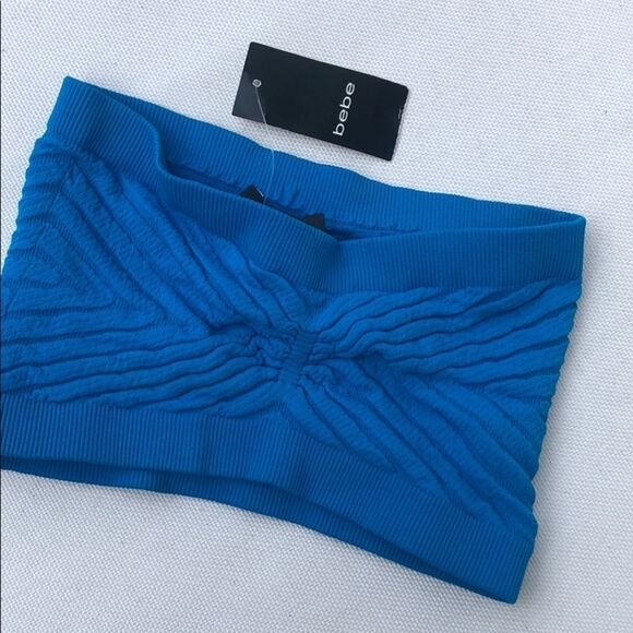 NWOT Bebe Blue Bandeau - Picture 3 of 3